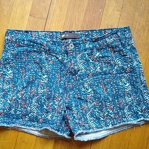 Levi's Blue & Orange Print Jean Shorts Size 8